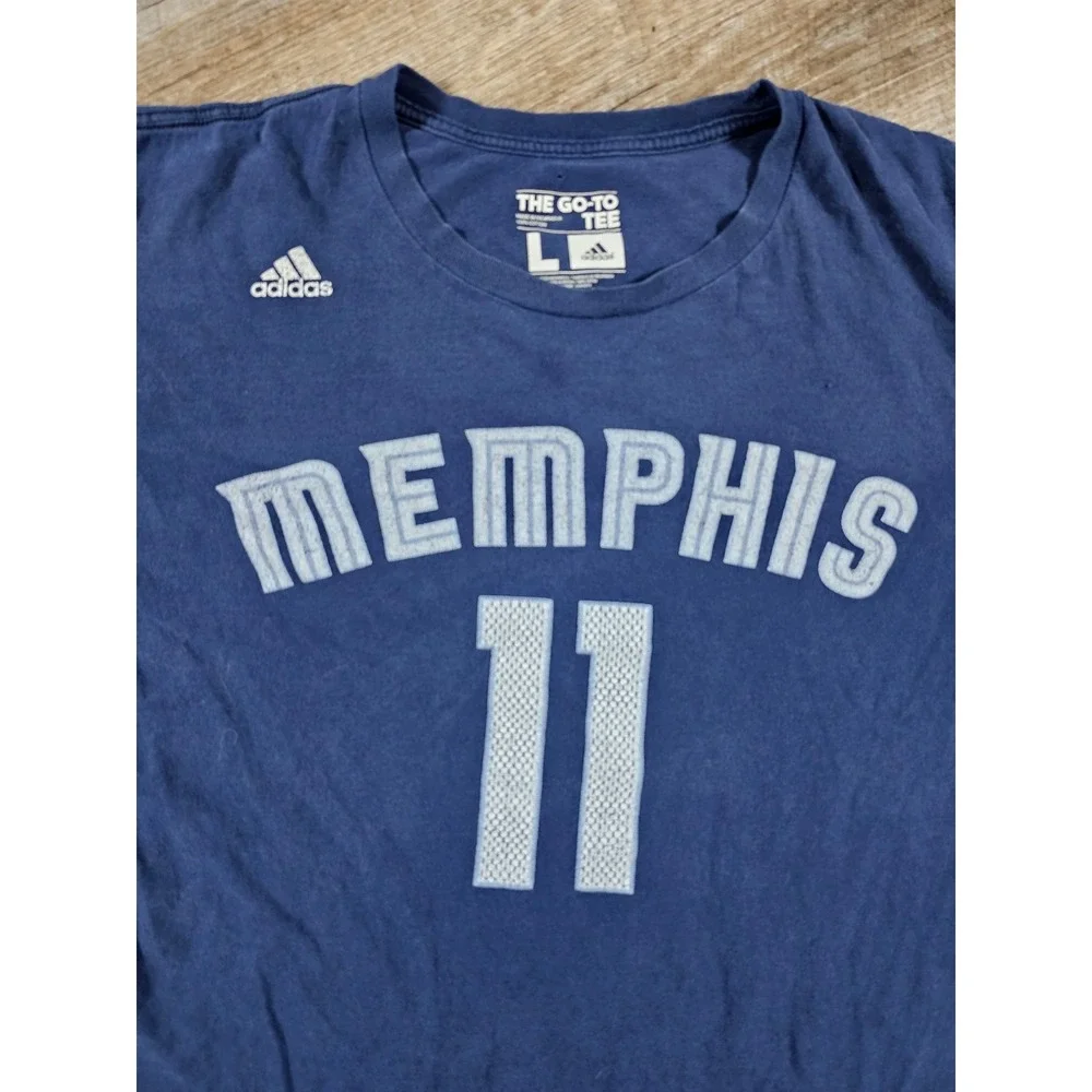 Adidas Memphis Grizzlies Mike Conley 11 NBA T-Shirt Mens Large Navy Blue Cotton